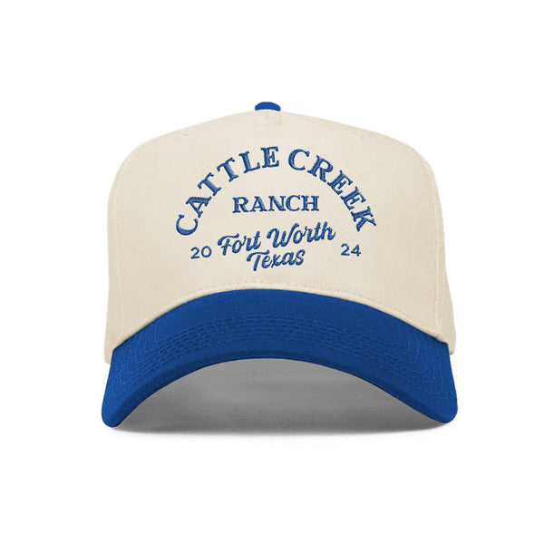 Cattle Creek Ranch Vintage Trucker Hat | Natural Blue