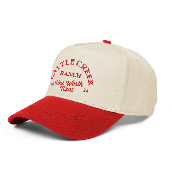 Cattle Creek Ranch Vintage Trucker Hat | Natural Red