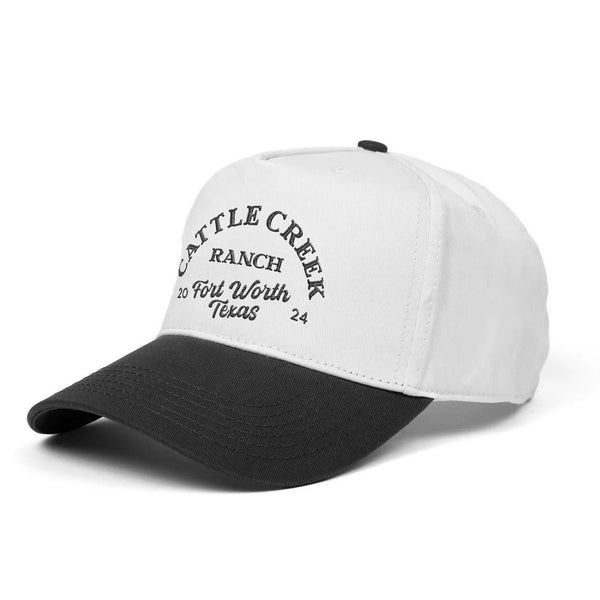 Cattle Creek Ranch Vintage Trucker Hat | White Black