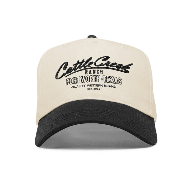Cattle Creek Ranch Quality 3D Trucker Hat | Natural Black