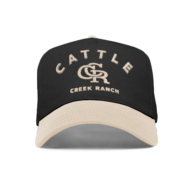 Cattle Creek Ranch Embroidered CCR Western Trucker Hat | Black Khaki