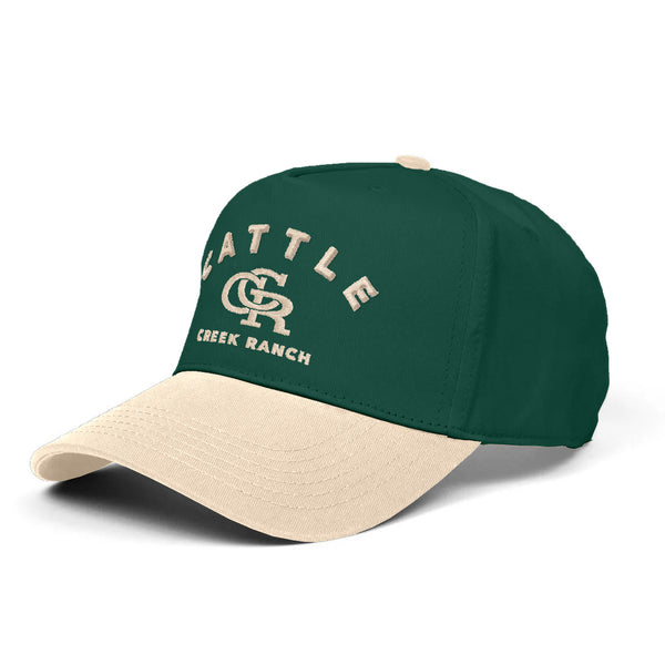 Cattle Creek Ranch Embroidered CCR Western Trucker Hat | Forest Khaki
