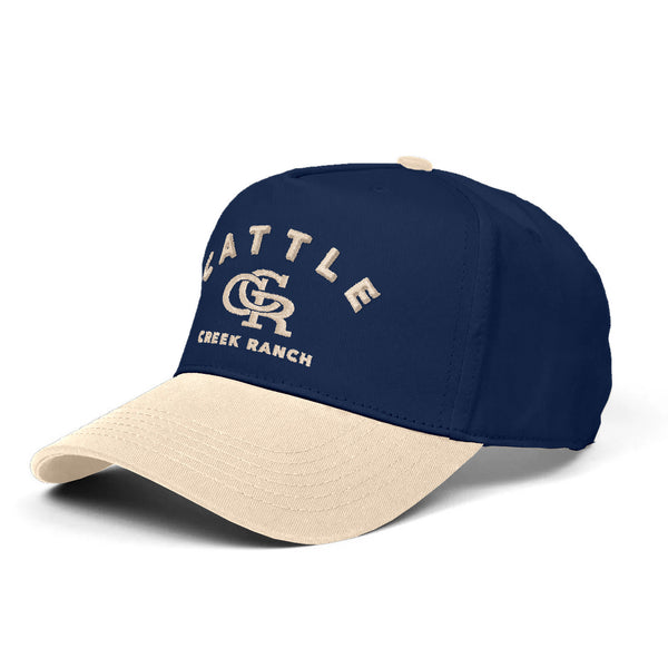 Cattle Creek Ranch Embroidered CCR Western Trucker Hat | Navy Khaki
