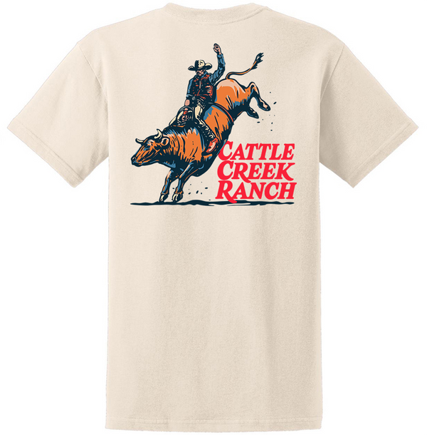 Cattle Creek Ranch Bull Riding Heavy Tee