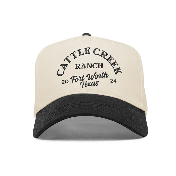 Cattle Creek Ranch Vintage Trucker Hat | Natural Black