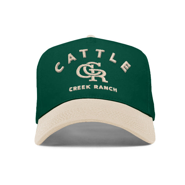 Cattle Creek Ranch Embroidered CCR Western Trucker Hat | Forest Khaki