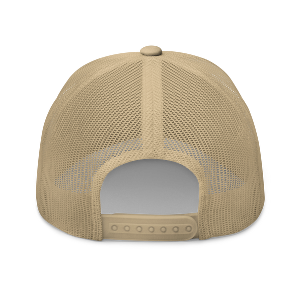 Cattle Creek Ranch Horns Logo Trucker Hat | Tan