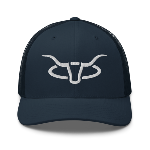 Cattle Creek Ranch Horns Logo Trucker Hat | All Navy