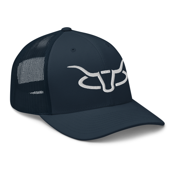 Cattle Creek Ranch Horns Logo Trucker Hat | All Navy